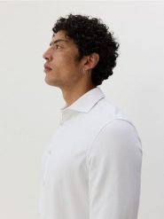 Koszula slim fit w paski - biały. Białe koszule Reserved, l, bez wzorów, z bawełny, bez kołnierzyka, bez ramiączek. W wyprzedaży za 69.99 zł.