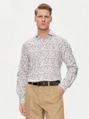Tommy Hilfiger Koszula MW0MW34631 Biały Slim Fit. Białe koszule Tommy Hilfiger, m, bez wzorów, z bawełny, bez kołnierzyka, bez ramiączek. Za 249.99 zł.