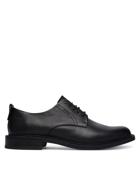 HUGO Półbuty Lysander 50569016 Czarny. Czarne eleganckie półbuty Hugo, bez wzorów, ze skóry, bez obcasa, bez zapięcia. Za 849.99 zł.