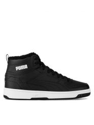 Puma Sneakersy REBOUND JOY FUR 37557601 Czarny. Czarne buty sportowe casual Puma, bez wzorów, z materiału, bez zapięcia. Za 299.99 zł.