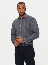 Tom Tailor Koszula 1043806 Granatowy Regular Fit. Niebieskie koszule Tom Tailor, m, bez wzorów, z bawełny, bez kołnierzyka, bez ramiączek. Za 99.99 zł.