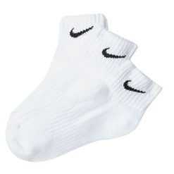 Bawełniane Skarpetki Unisex Dla Dorosłych Value Quarter (zestaw 3 Sztuk). Białe skarpety Nike, bez wzorów, z bawełny. Za 86.99 zł.