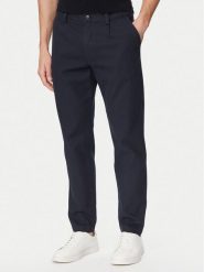 BOSS Chinosy 50559158 Granatowy Tapered Fit. Niebieskie eleganckie spodnie Boss, m, z bawełny. Za 629.99 zł.