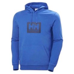 Bluza męska Helly Hansen Hh Box. Niebieskie bluzy z kapturem Helly Hansen, m, bez wzorów, z bawełny, z kapturem. Za 387.35 zł.