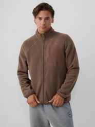 4F Polar regular ze stójką męski - brązowy S. Brązowe bluzy z polaru 4F, m, bez wzorów, z materiału, bez kaptura. Za 169.99 zł.