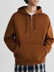 Bluza z kapturem - miedziany. Brązowe bluzy z kapturem Reserved, l, bez wzorów, z bawełny, z kapturem. Za 139.99 zł.