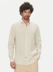 Hechter Paris Koszula 60357 151606 Beżowy Regular Fit. Brązowe koszule Hechter Paris, m, bez wzorów, bez kołnierzyka, bez ramiączek. Za 299.99 zł.