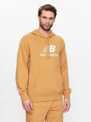 New Balance Bluza MT31537 Pomarańczowy Relaxed Fit. Brązowe bluzy New Balance, l, bez wzorów, z syntetyku, bez kaptura. Za 199.99 zł.