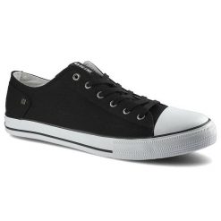Czarne Trampki Big Star Męskie Wygodne Tenisówki. Czarne trampki BIG STAR, m, bez wzorów, bez zapięcia. Za 99.99 zł.
