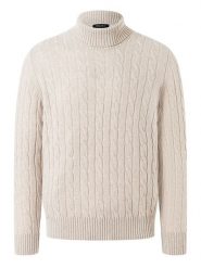 Maerz Muenchen Wełniany golf w kolorze beżowym rozmiar: 56. Brązowe golfy Maerz Muenchen, bez wzorów, z wełny, bez ramiączek. Za 347.99 zł.