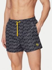 Guess Szorty kąpielowe F6GT12 WG2A2 Czarny Regular Fit. Czarne kąpielówki Guess, m, z aplikacjami, z syntetyku. Za 299.99 zł.
