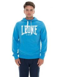Męska bluza z kapturem z dużym logo. Niebieskie bluzy z kapturem LEONE 1947 APPAREL, m, bez wzorów, z kapturem. Za 324.17 zł.