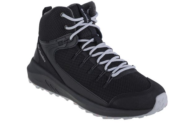 Buty trekkingowe męskie Columbia Trailstorm Mid Waterproof. Czarne buty turystyczne Columbia, bez wzorów, z materiału, bez zapięcia, trekkingowe. Za 399.99 zł.