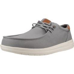 Buty HEY DUDE PAUL CANVAS Szary. Białe buty turystyczne Hey dude, bez wzorów, z materiału, bez zapięcia, trekkingowe. Za 284.99 zł.