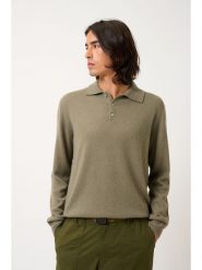 AUTHENTIC CASHMERE Kaszmirowy sweter "Charvet" w kolorze oliwkowym rozmiar: L. Zielone swetry nierozpinane AUTHENTIC CASHMERE, na lato, l, bez wzorów, z kaszmiru, bez kołnierzyka, bez ramiączek. Za 339.37 zł.