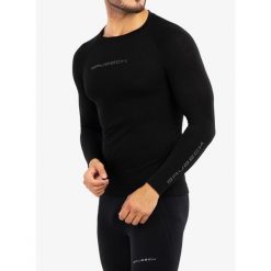 Bluza termoaktywna męska Brubeck 3D Run PRO LS Shirt. Czarne bielizna termoaktywna Brubeck, m, bez wzorów, bez ramiączek, do biegania. Za 172.99 zł.
