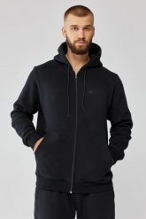 Męska bluza dresowa z kapturem Rough Radical Track Hoodie Zip. Czarne bluzy z kapturem ROUGH RADICAL, m, bez wzorów, z bawełny, z kapturem. Za 189.99 zł.