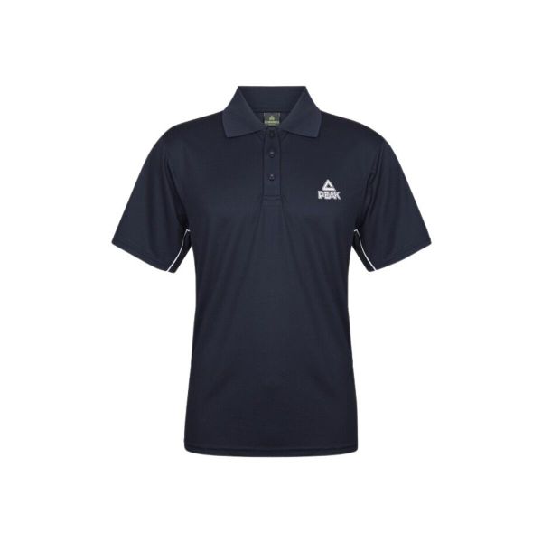 Polo Peak poly. Niebieskie koszulki polo PEAK, m, bez wzorów, z materiału, bez kołnierzyka, bez ramiączek, na fitness i siłownię. Za 191.00 zł.