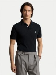 Polo Ralph Lauren Polo 710941439001 Czarny Regular Fit. Czarne koszulki polo Polo Ralph Lauren, m, bez wzorów, z bawełny, bez kołnierzyka, bez ramiączek. Za 549.99 zł.