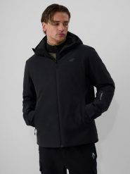 4F Kurtka zimowa membrana 5000 męska - czarna XL. Czarne kurtki 4F, na zimę, m, bez wzorów, bez kaptura. Za 349.99 zł.
