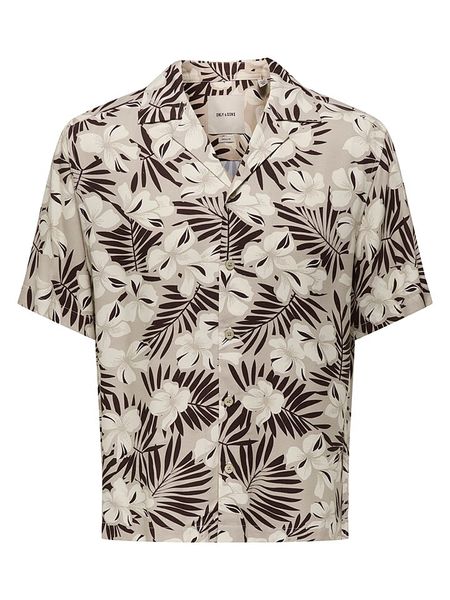 ONLY & SONS Koszula "Onsdash" - Regular fit - w kolorze beżowym rozmiar: XXL. Brązowe koszule Only & Sons, xxl, bez wzorów, bez kołnierzyka, bez ramiączek. Za 69.91 zł.