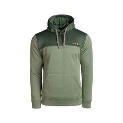 Bluza DUERO MIX z regulowanym kapturem, logo z przodu i kieszenią kangurkową. Zielone bluzy z kapturem Izas, uniwersalny, bez wzorów, z jeansu. Za 204.30 zł.