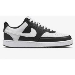 Buty na co dzień męskie NIKE COURT VISION eko skóra. Białe buty sportowe casual Nike, bez wzorów, ze skóry, bez zapięcia, nike court. Za 340.45 zł.