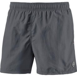 Szorty kąpielowe w kolorze antracytowym. Klapki marki Swimwear. W wyprzedaży za 38.95 zł.