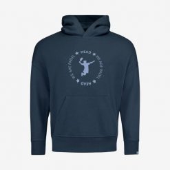 Bluza z kapturem unisex Padel. Niebieskie bluzy Head, m, bez wzorów, z kapturem. W wyprzedaży za 315.00 zł.