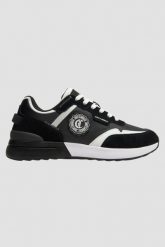 JUST CAVALLI Czarne buty Fondo Action Basic. Czarne buty sportowe casual Just Cavalli, bez wzorów, bez zapięcia. W wyprzedaży za 509.99 zł.