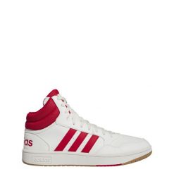 Buty do koszykówki dla dorosłych Adidas Hoops 3.0 Mid Lifestyle Basketball. Białe buty sportowe casual Adidas, bez wzorów, bez zapięcia. Za 199.99 zł.