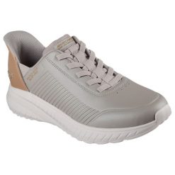 Buty do chodzenia męskie Skechers Chaos. Brązowe buty sportowe casual Skechers, bez wzorów, z materiału, bez zapięcia. Za 316.00 zł.