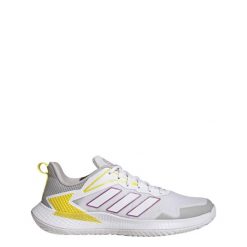 Buty do tenisa unisex Adidas Defiant Speed. Białe buty do biegania Adidas, bez wzorów, z materiału, bez zapięcia, do biegania. Za 463.75 zł.