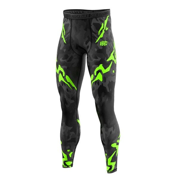 Legginsy sportowe męskie EXTREME HOBBY BLACK PANTHER. Czarne bielizna termoaktywna EXTREME HOBBY, m, bez wzorów, z elastanu, bez ramiączek. Za 218.00 zł.