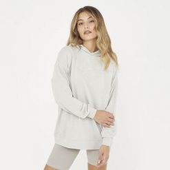 Bluza Unisex F LOOSY Jasnoszara. Szare bluzy z kapturem Legea, xl, bez wzorów, z bawełny, z kapturem. Za 88.00 zł.