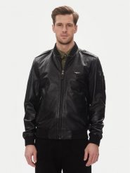 Aeronautica Militare Kurtka skórzana 251PN5044PL266 Czarny Regular Fit. Czarne kurtki Aeronautica Militare, m, bez wzorów, ze skóry, bez kaptura. Za 3,119.00 zł.