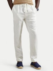 Polo Ralph Lauren Spodnie materiałowe 710940611008 Biały Tapered Fit. Białe spodnie materiałowe Polo Ralph Lauren, m, bez wzorów, ze lnu. Za 1,299.00 zł.