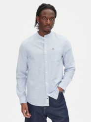 Tommy Jeans Koszula DM0DM20876 Niebieski Regular Fit. Niebieskie koszule Tommy Jeans, m, bez wzorów, z bawełny, bez kołnierzyka, bez ramiączek. Za 279.99 zł.