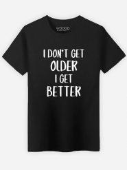 WOOOP Koszulka "I don't get older" w kolorze czarnym rozmiar: XL. Czarne bezrękawniki Wooop, xl, bez wzorów, bez kołnierzyka, bez ramiączek. Za 56.99 zł.