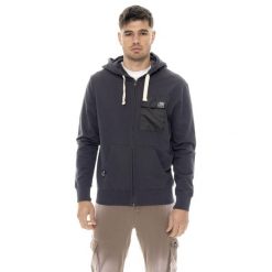 Leone 1947 Vintage Dept. Herren Winter-Kapuzenpullover mit Reißverschluss. Szare bluzy LEONE 1947 APPAREL, bez wzorów, z bawełny, bez kaptura. W wyprzedaży za 169.09 zł.