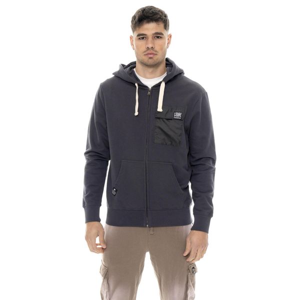 Leone 1947 Vintage Dept. Herren Winter-Kapuzenpullover mit Reißverschluss. Szare bluzy LEONE 1947 APPAREL, bez wzorów, z bawełny, bez kaptura. W wyprzedaży za 206.29 zł.