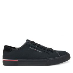 Tenisówki Tommy Hilfiger. Czarne trampki Tommy Hilfiger, m, bez wzorów, bez zapięcia. Za 219.99 zł.