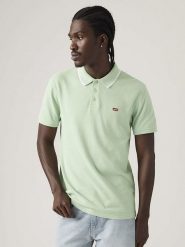 Levi's Koszulka polo w kolorze jasnozielonym rozmiar: M. Zielone koszulki polo Levi's®, m, bez wzorów, z bawełny, bez kołnierzyka, bez ramiączek. Za 84.45 zł.