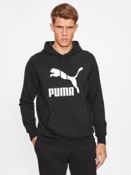Puma Bluza Classics Logo 530084 Czarny Regular Fit. Czarne bluzy Puma, m, bez wzorów, z bawełny, bez kaptura. Za 189.99 zł.