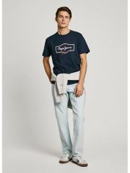 Pepe Jeans Koszulka "Daxton" w kolorze granatowym rozmiar: XL. Niebieskie bezrękawniki Pepe Jeans, xl, bez wzorów, z bawełny, bez kołnierzyka, bez ramiączek. Za 101.95 zł.