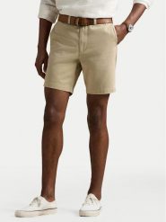 Polo Ralph Lauren Szorty materiałowe 710974909002 Beżowy Regular Fit. Brązowe szorty Polo Ralph Lauren, m, bez wzorów, z bawełny. Za 609.99 zł.