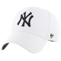 Czapka z daszkiem męska MLB New York Yankees Cap. Białe czapki z daszkiem 47 Brand, bez wzorów, z wełny. Za 119.99 zł.