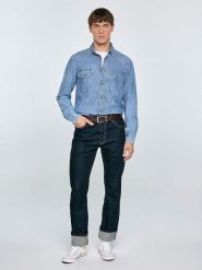BIG STAR Koszula dżinsowa "Retinezi" - Regular fit - w kolorze błękitnym rozmiar: XXL. Niebieskie koszule BIG STAR, xxl, bez wzorów, z bawełny, bez kołnierzyka, bez ramiączek. Za 149.66 zł.