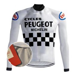Biała Koszulka Rowerowa Vintage Peugeot – Czerwona. Brązowe bluzy REDTED, xl, bez wzorów, z poliesteru, bez kaptura. Za 277.00 zł.