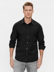 Calvin Klein Jeans Koszula J30J324614 Czarny Slim Fit. Czarne koszule Calvin Klein Jeans, m, bez wzorów, z bawełny, bez kołnierzyka, bez ramiączek. Za 219.99 zł.